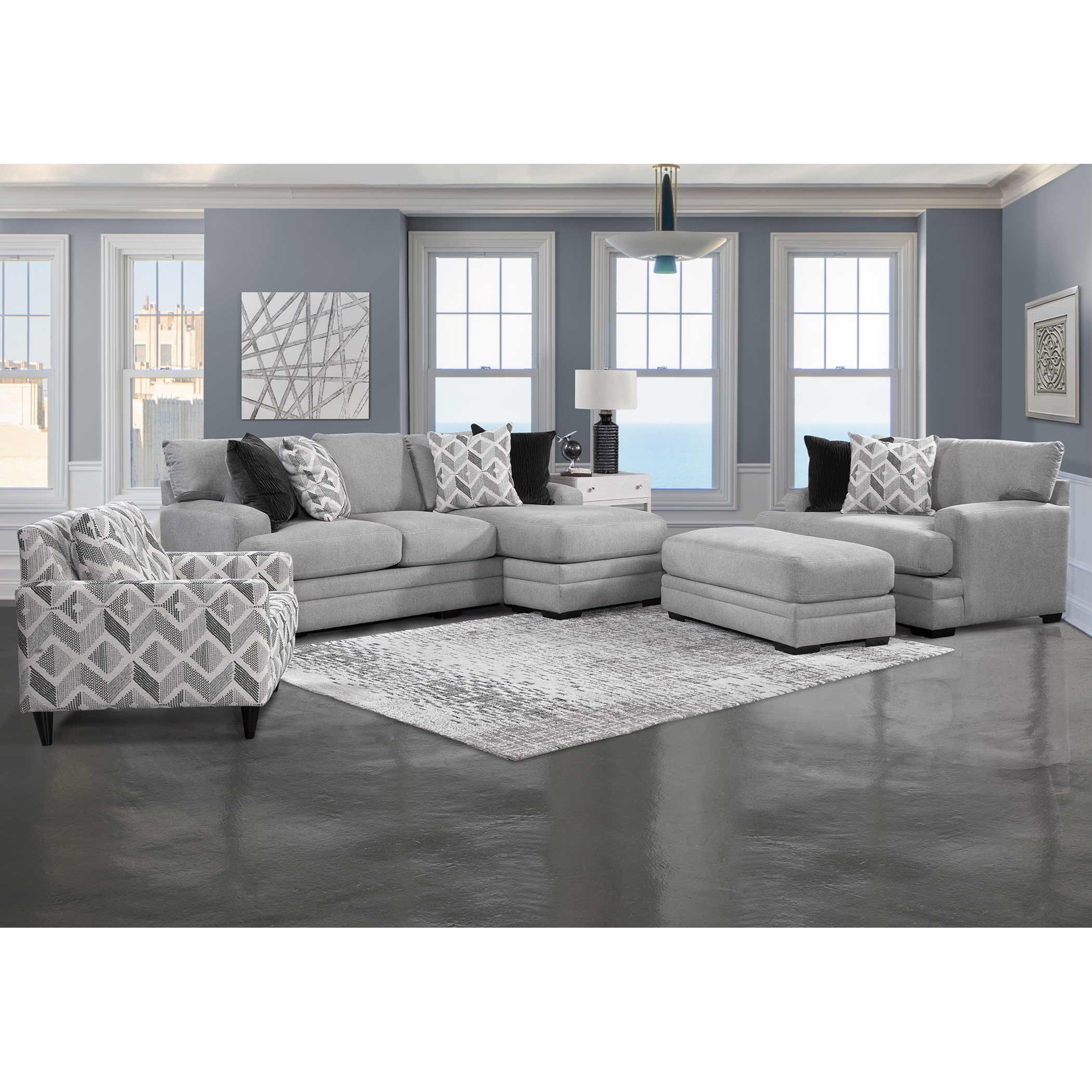 Franklin cleo sofa with reversible chaise deals